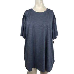 COLUMBIA- WOMEN'S XXL - BLUE SPRING AVE II SHORT SLEEVE SHIRT